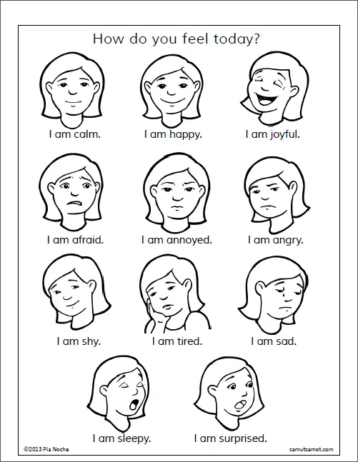 Resultado de imagen de how do you feel today chart pdf